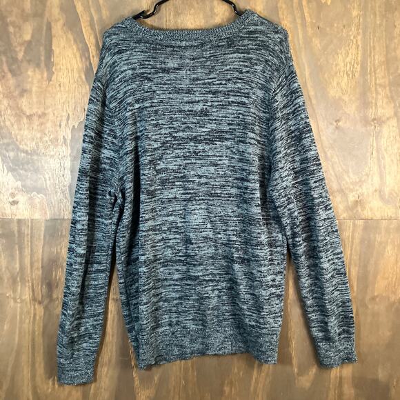 Express Womens Sweater Black Marled Knit Crew Neck Pullover Long Sleeve Large - Picture 10 of 12